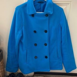 Land’s End Polartech Fleece Peacoat in Blue size 10-12